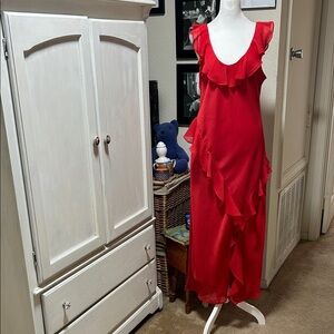 a new day Red Ruffle maxi Dress